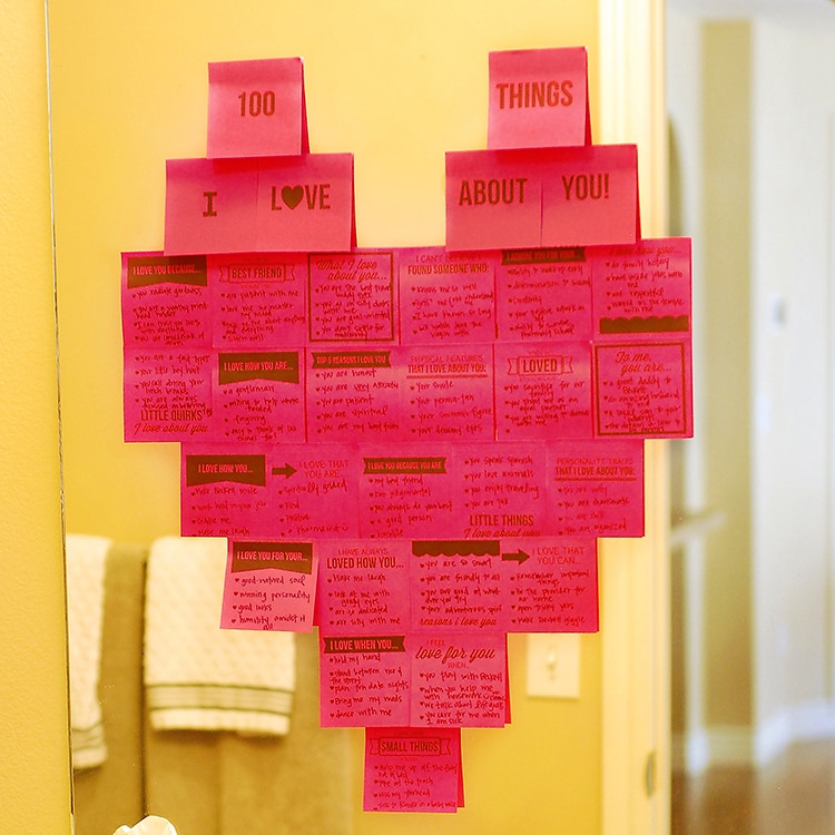 100 Reasons Why I Love You Sticky Note Surprise - 58