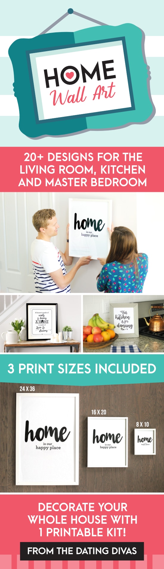 Printable Wall Art for different rooms in your home!