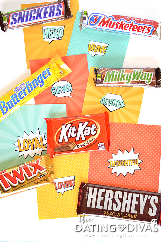 Superhero Father's Day Candy Bar Gifts