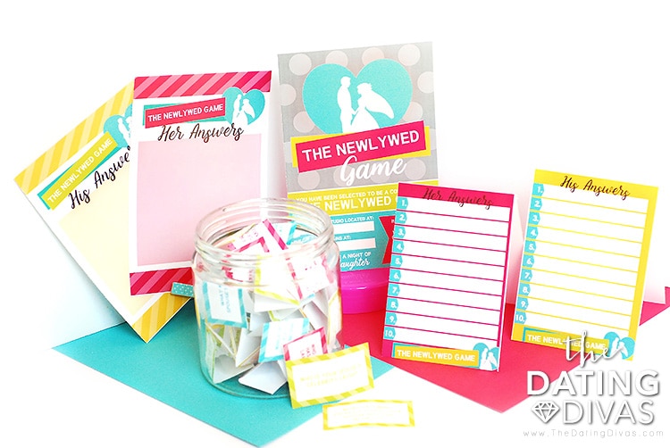 Variety of printables to use to play The Newlywed Game. | The Dating Divas