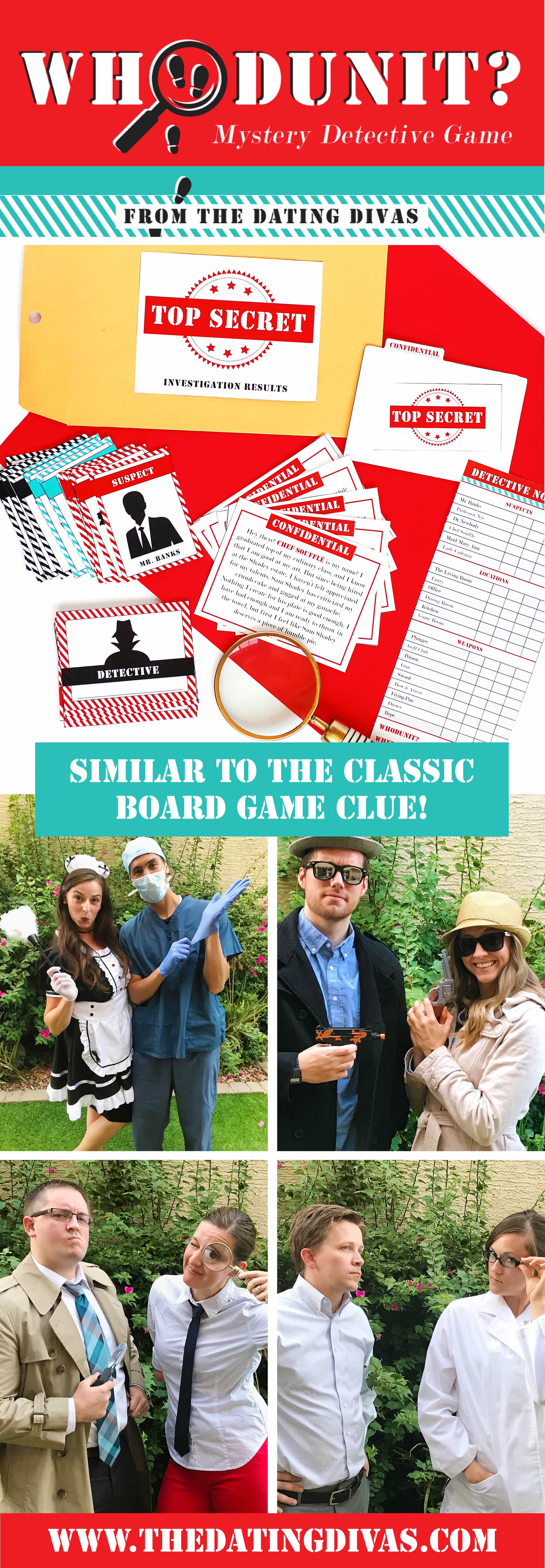 As one of the best DIY detective games out there, enjoy this family friendly Whodunit Mystery Detective Game for all ages! #TheDatingDivas #DIYMurderMystery #Whodunit