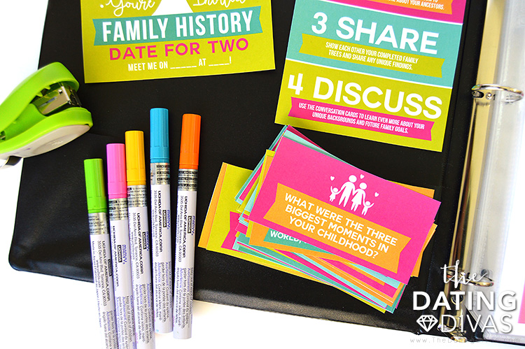 Family History Date Conversation Cards #familyhistory #geneology