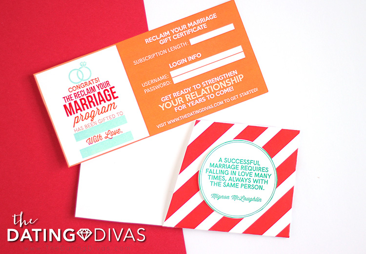 Reclaim Your Marriage Program Gift Idea
