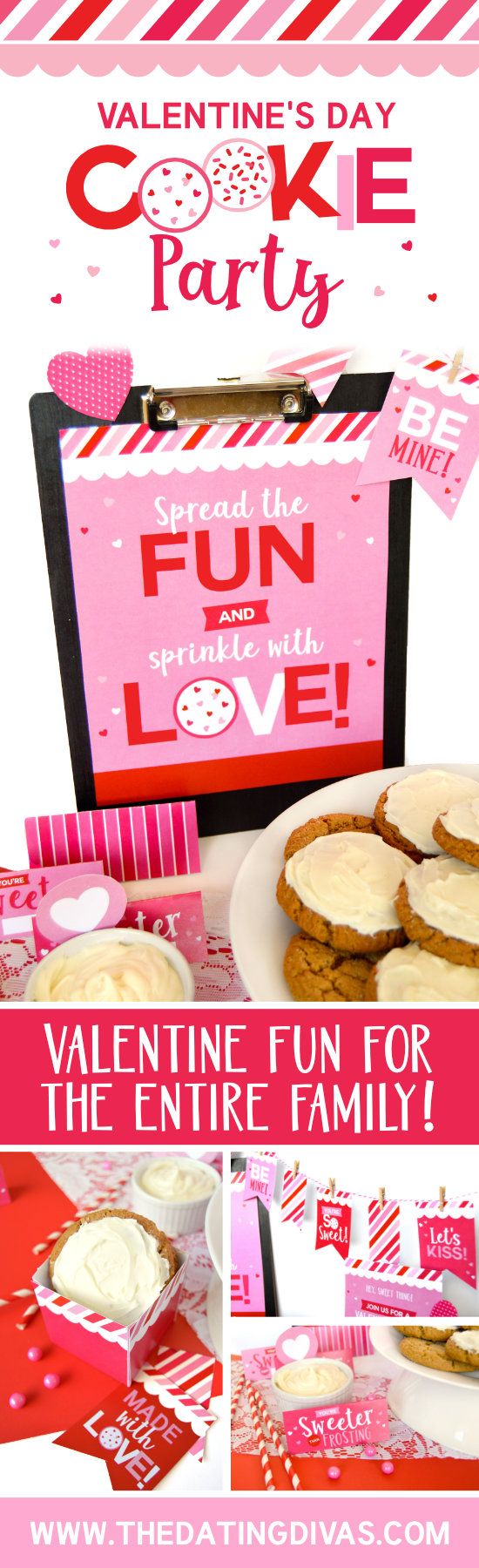 Valentine's Day Cookie Party for Families #valentineparty #valentinestreats