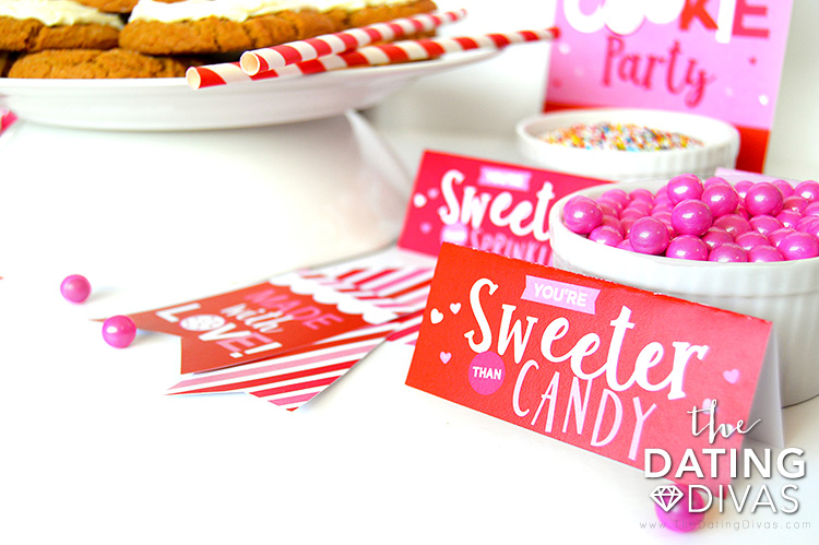 Valentine's Day Cookie Party Topping Tags