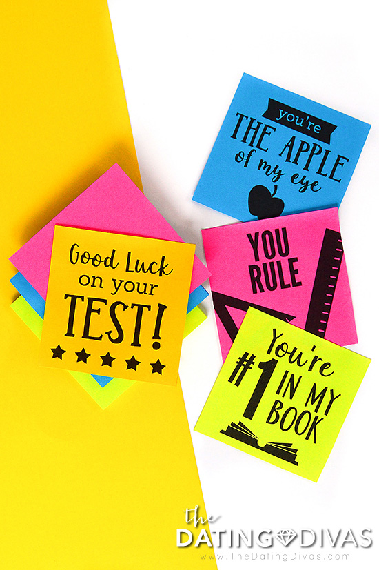 School-Themed Sticky Notes