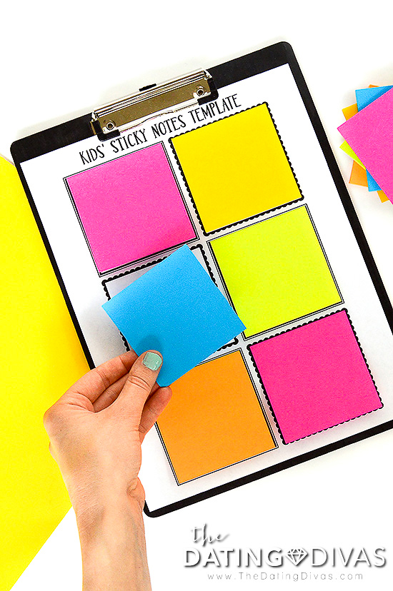 Kids' Sticky Notes Template