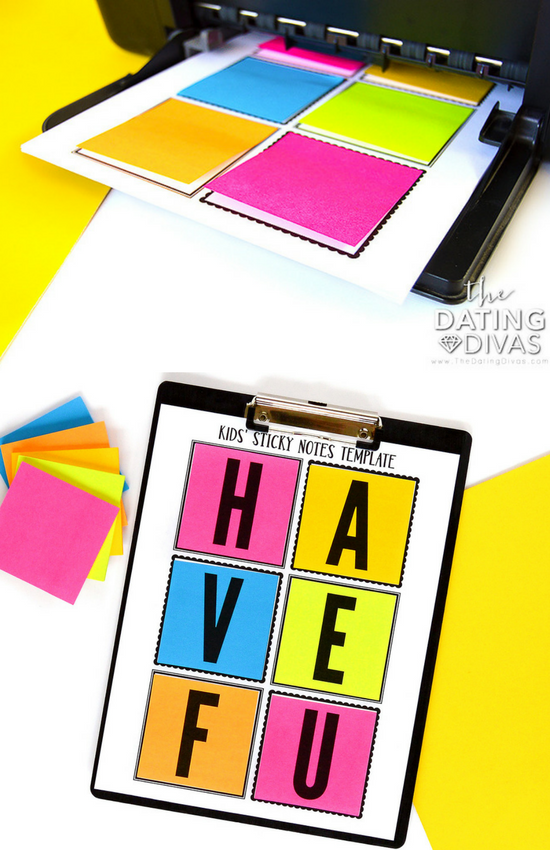 How to print on sticky notes.