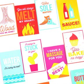 Valentine themed punny gift tags.