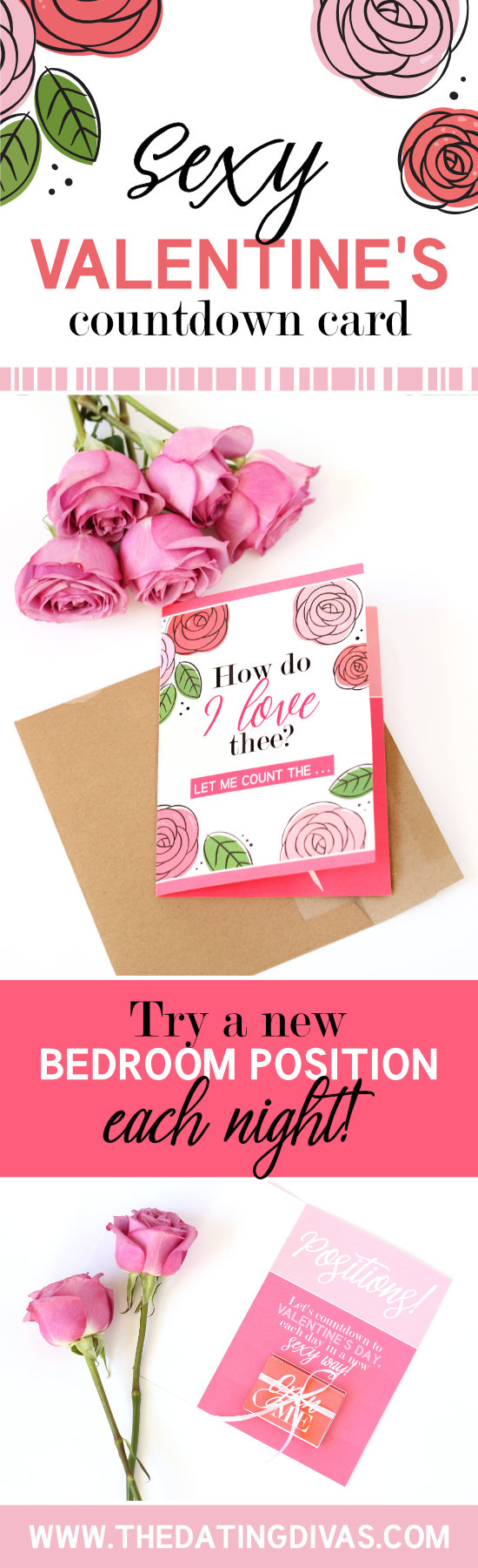 Sexy Valentine's Countdown Card #valentinesday #sexpositions #sexyvalentinesdayideas #valentinescountdown #valentinesdaycard