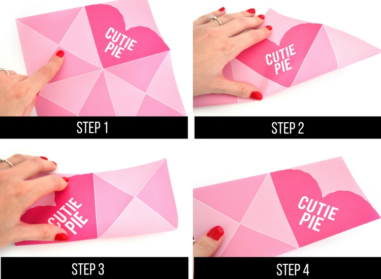 How to make an origami heart.