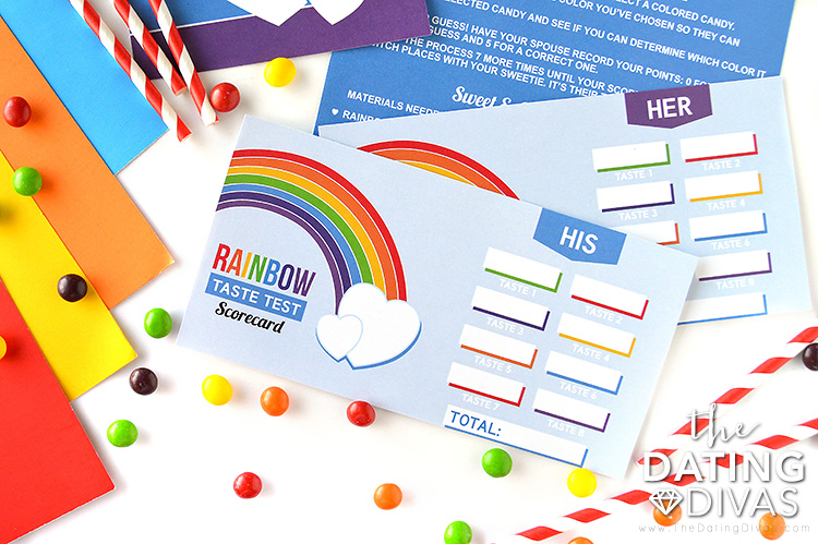 Taste the Rainbow Date Scorecards