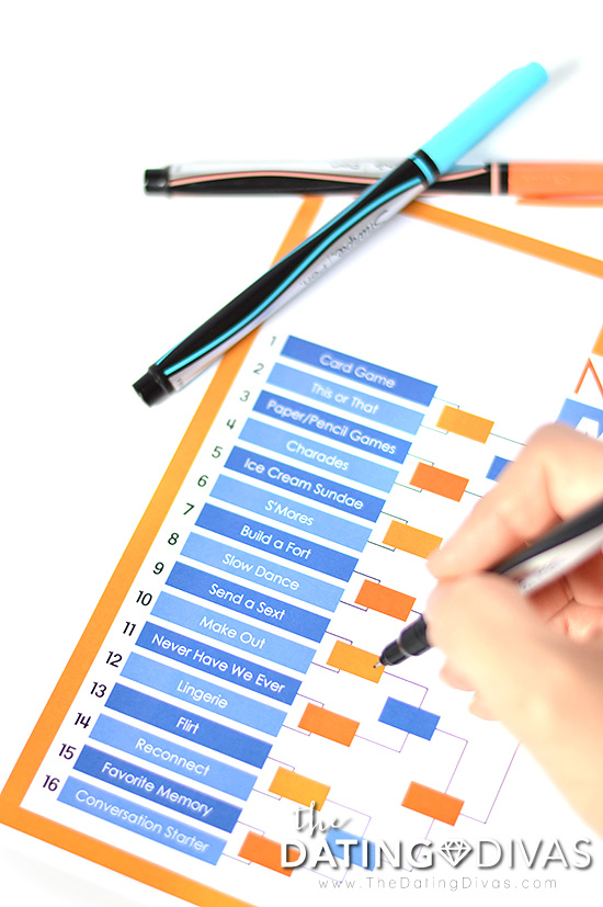 March Madness Date Night Bracket