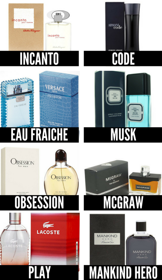 Men's Fragrance List #mensfragrance #menscologne #bestcologneformen