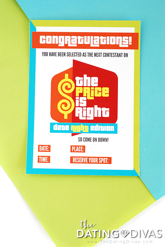 The Price is Right Game Invitation