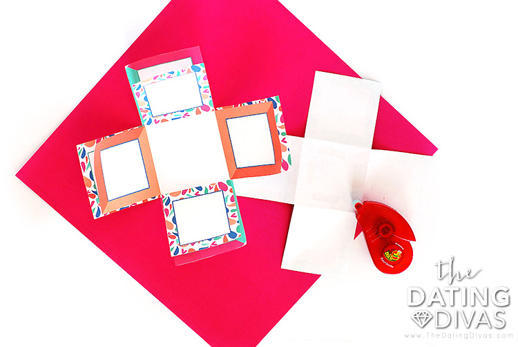 Putting together a picture box gift. | The Dating Divas