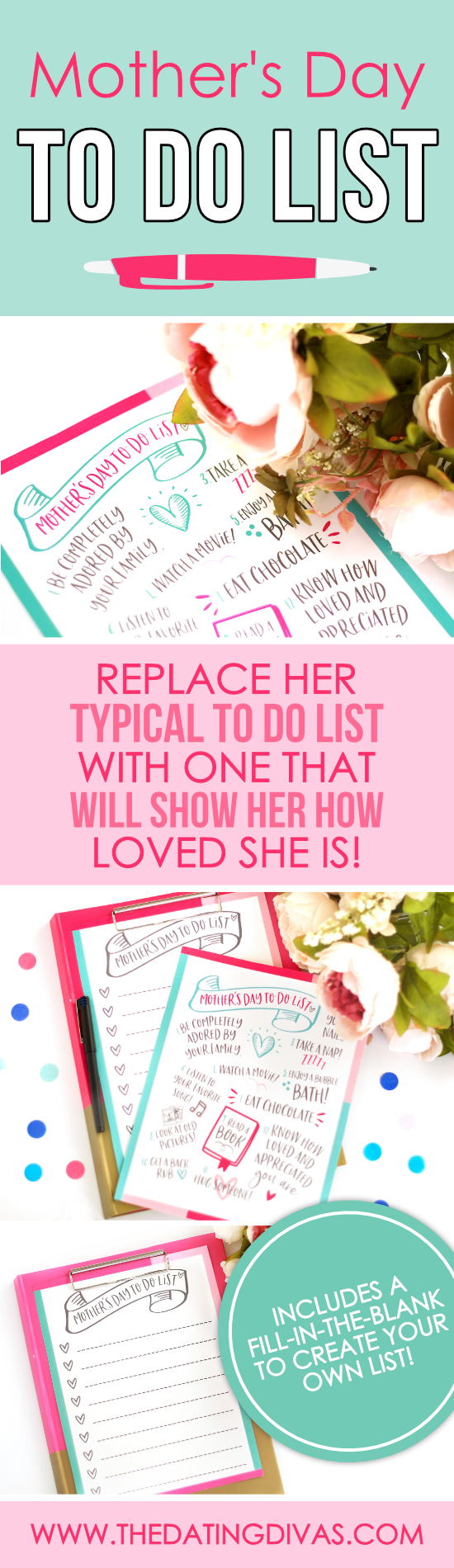 Mother's Day To-Do List Replacement #Mothersdaygiftidea #creativeMothersDayidea