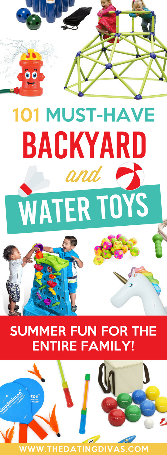 This list of summer fun ideas is AMAZING! So many great water and backyard toys! #summerfunideas #summeractivities #funsummeractivities #thedatingdivas