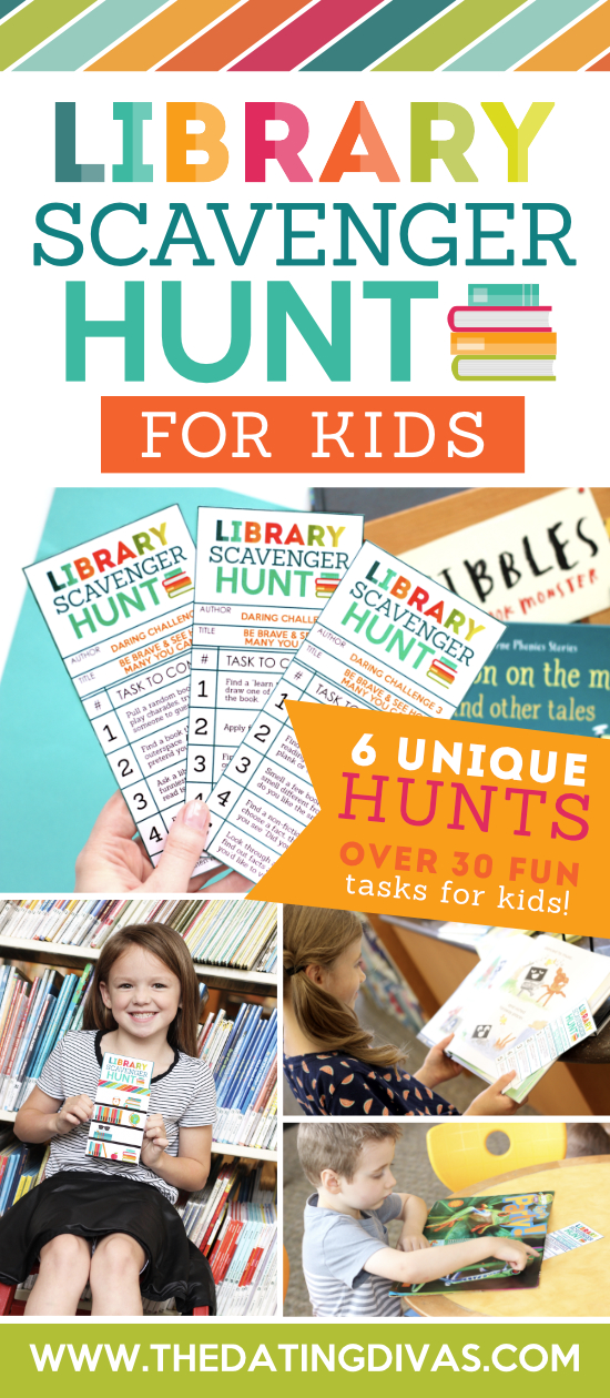 Library Books Scavenger Hunt for Kids - Explore the library and discover new worlds! #LibraryBooks #ScavengerHunt #TheDatingDivas #MakeReadingFun