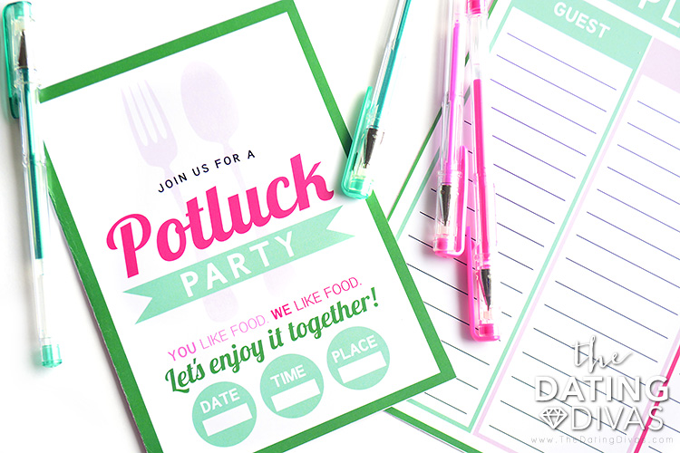 Potluck Ideas Invite and Potluck Party Planner