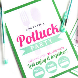 Potluck Ideas Invite for Group Date Potluck