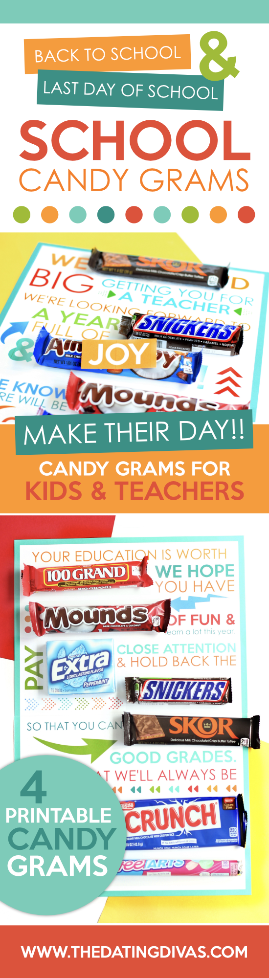 School Candy Gram Ideas for Kids and Teachers #SchoolCandyGram #CandyGramForTeachers