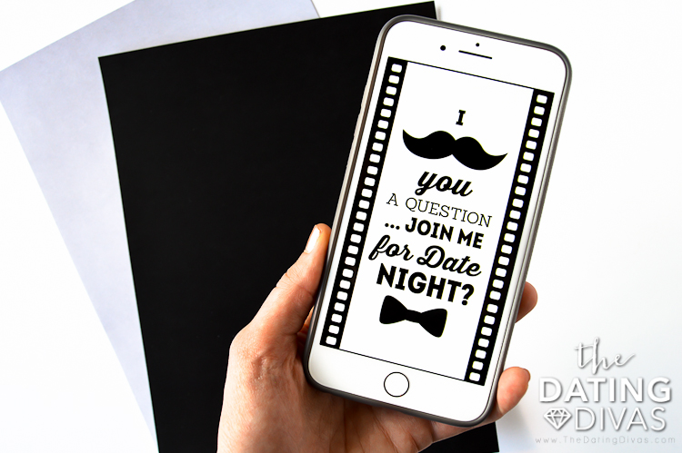 Black and White Movie Night Invitation