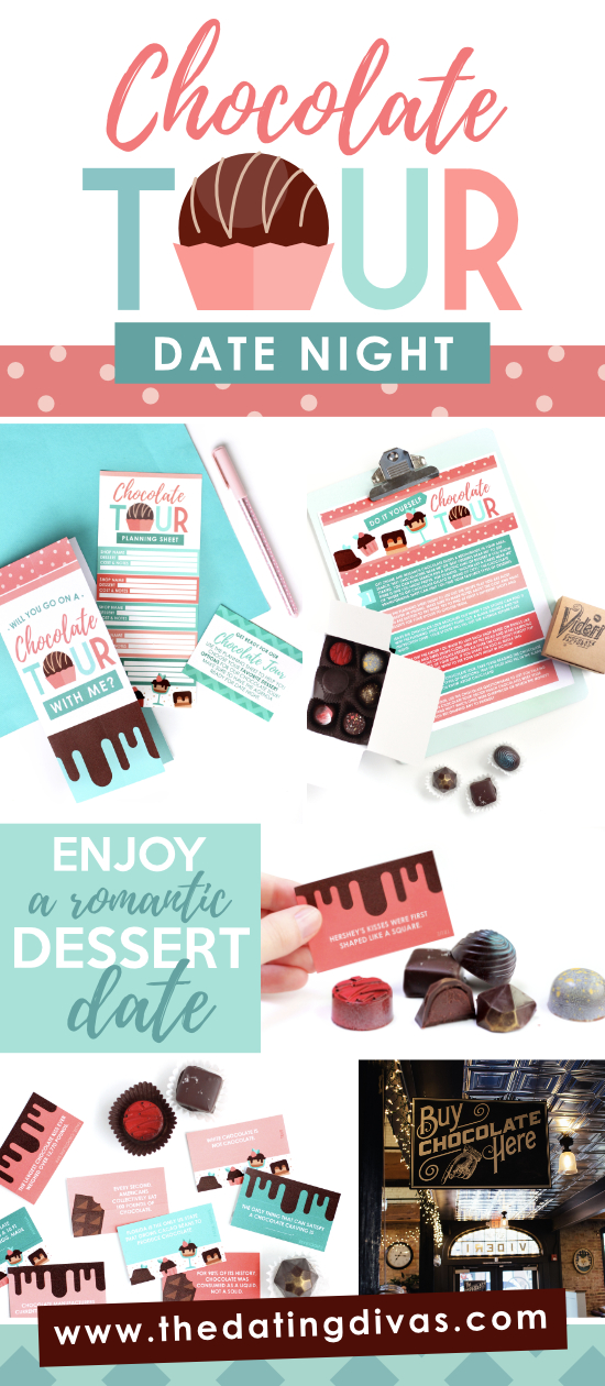 Explore dessert shops and sample chocolate on your DIY Chocolate Tour Date! #TheDatingDivas #ChocolateTour 