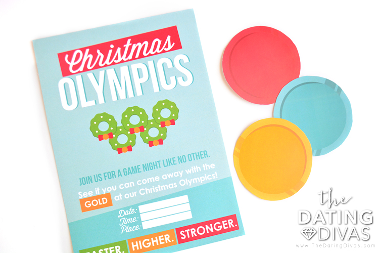 Christmas Olympics Invite and Medals