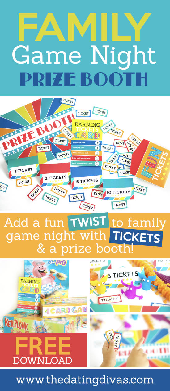 Create a fun family game night TONIGHT! These family game night ideas are so much fun and kids will LOVE the prize table and tickets! #familygamenightideas #gamenightgames #prizetickets #Funfamilygames