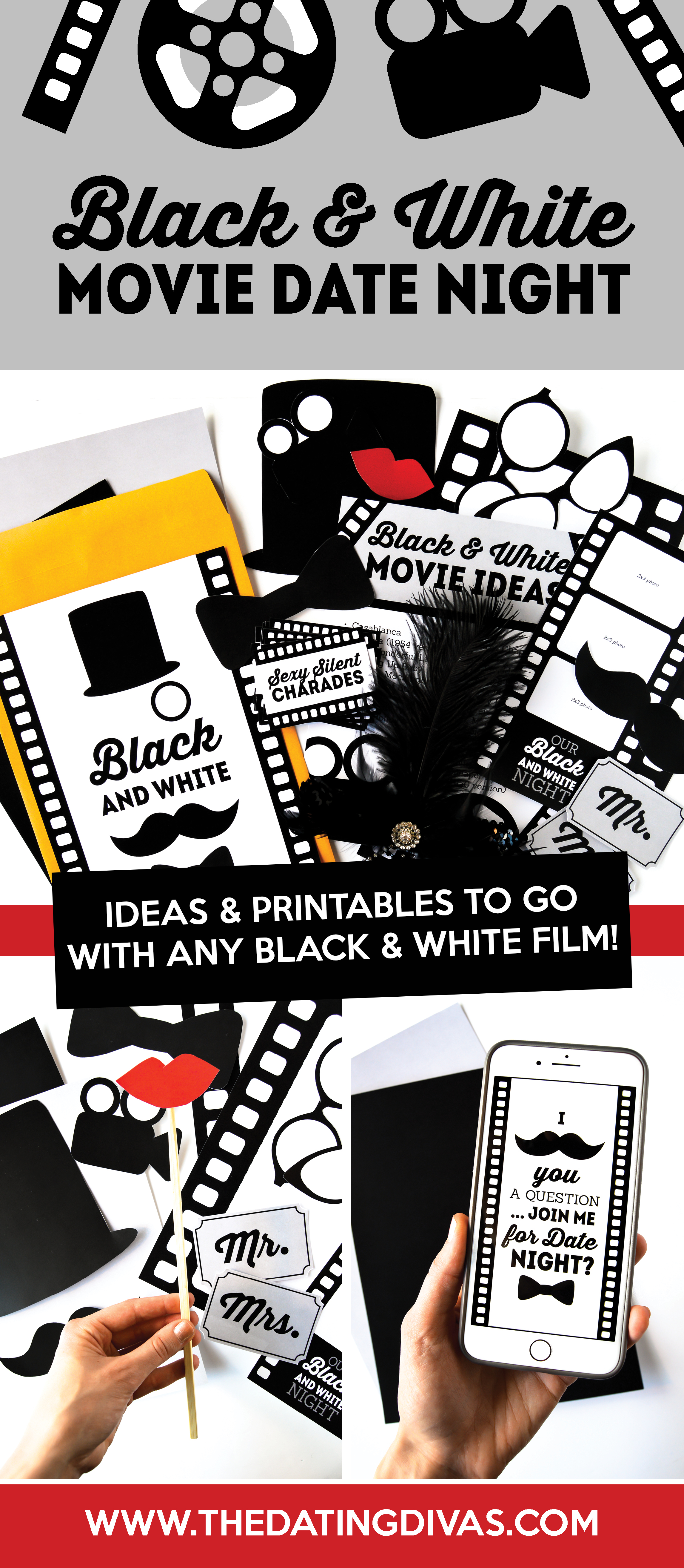 A black and white movie night you and your spouse will LOVE!! #MovieNight #DatingDivas