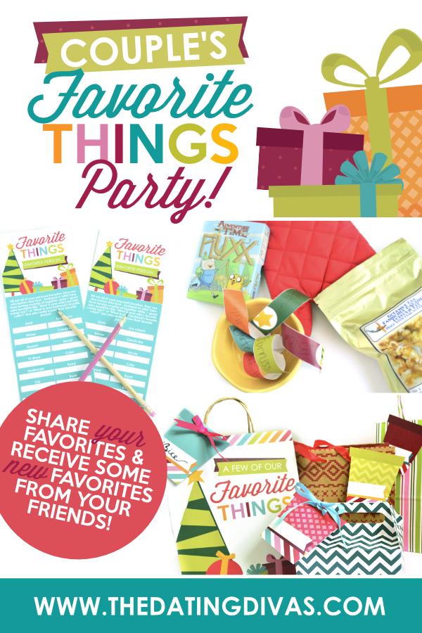 I LOVE a good favorite things party! This one will be perfect for my next Christmas party. Group date party! #FavoriteThingsParty #ChristmasFavoriteThings #DatingDivas