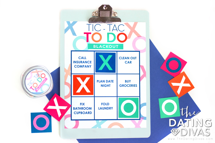 Tic Tac Toe Editable Printable