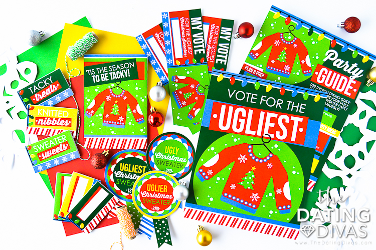 Ugly Christmas Sweater Party Printable Pack | The Dating Divas