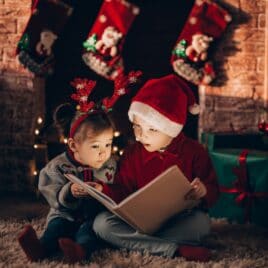 Kids reading children's Christmas book | The Dating Divas