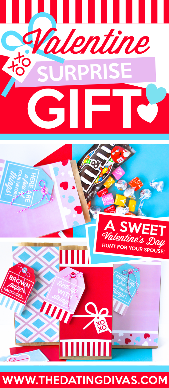 This Valentine surprise hunt and gift idea is AMAZING!! Free, easy and fun! #datingdivas #valentinesurprise #cutevalentinesdaygifts #valentinesdayideas