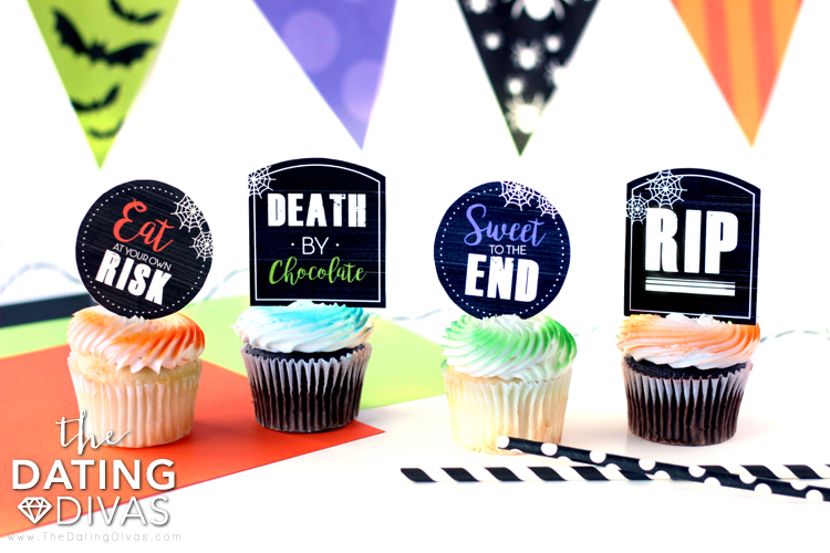 Halloween Costume Party Cupcake Toppers