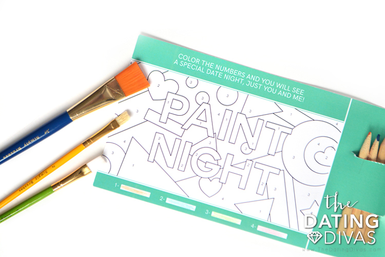 Paint by Number Paint Night Invitation