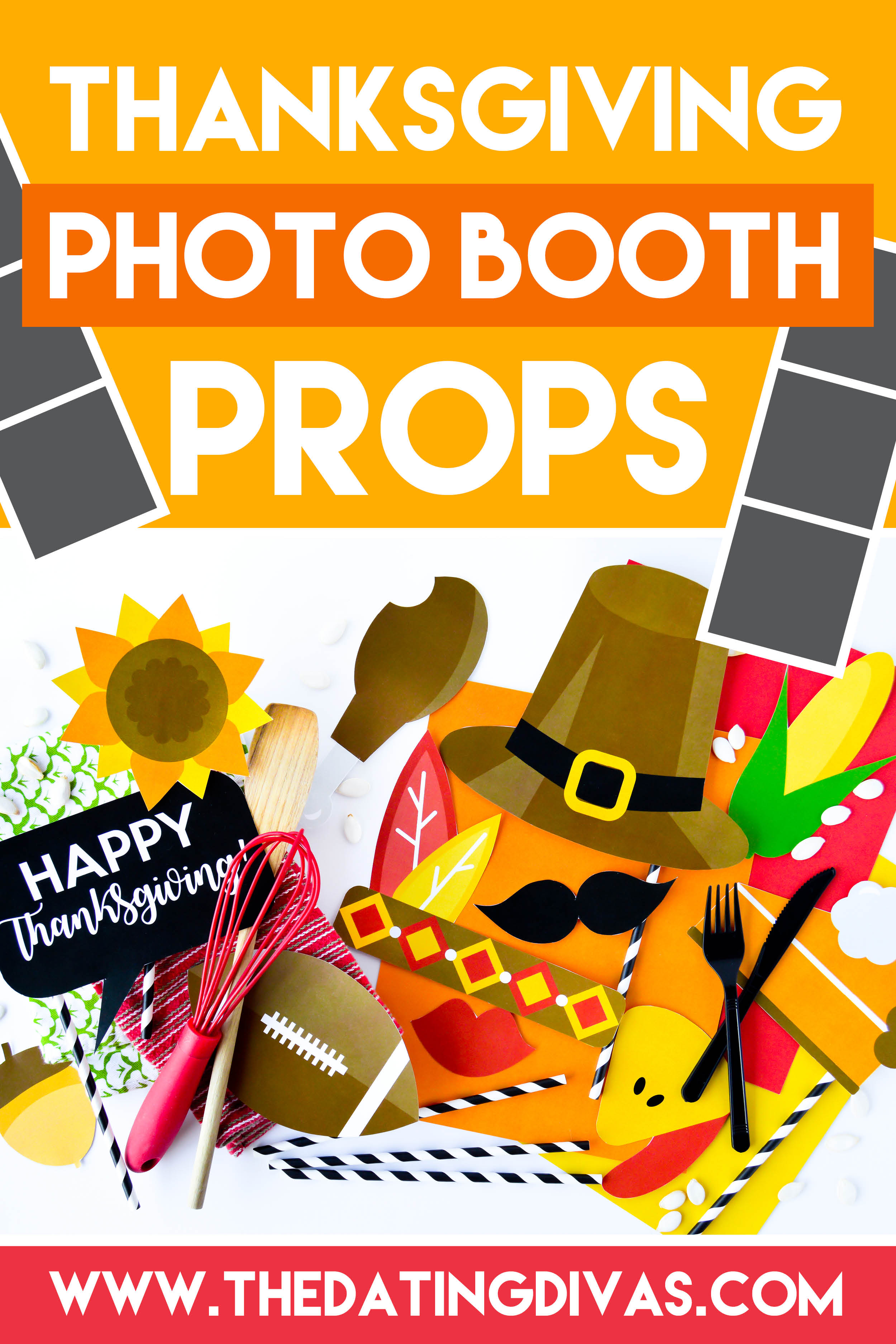 Thanksgiving Photo Booth Props From The Dating Divas