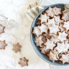 Christmas cookies cut into star shapes | The Dating Divas