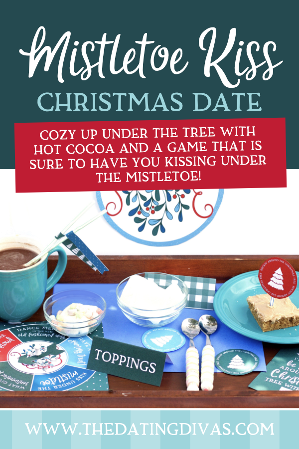 Instantly bring the magic of the Christmas season with a Christmas date complete with a mistletoe kiss! #kissingunderthemistletoe #mistletoekiss #christmasdate #datingdivas