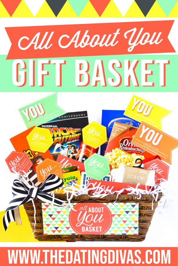 This All About You basket is the PERFECT gift for my hubby! Plus the printables are FREE. Total win! #thedatingdivas #allaboutyougifts #allaboutyoubasket