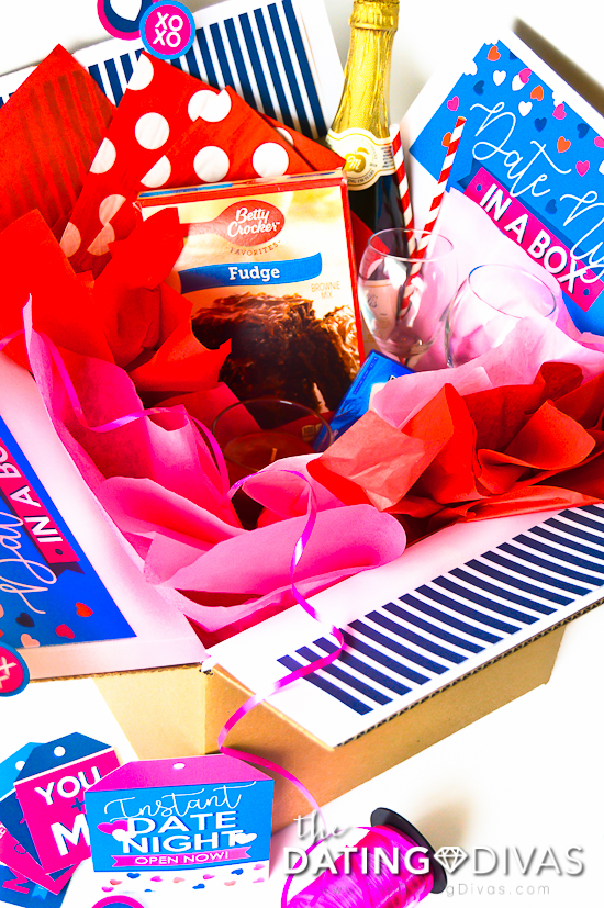 Valentine's Day Date Night In Gift Basket Idea (+ 24 More V-Day DIY Ideas!)