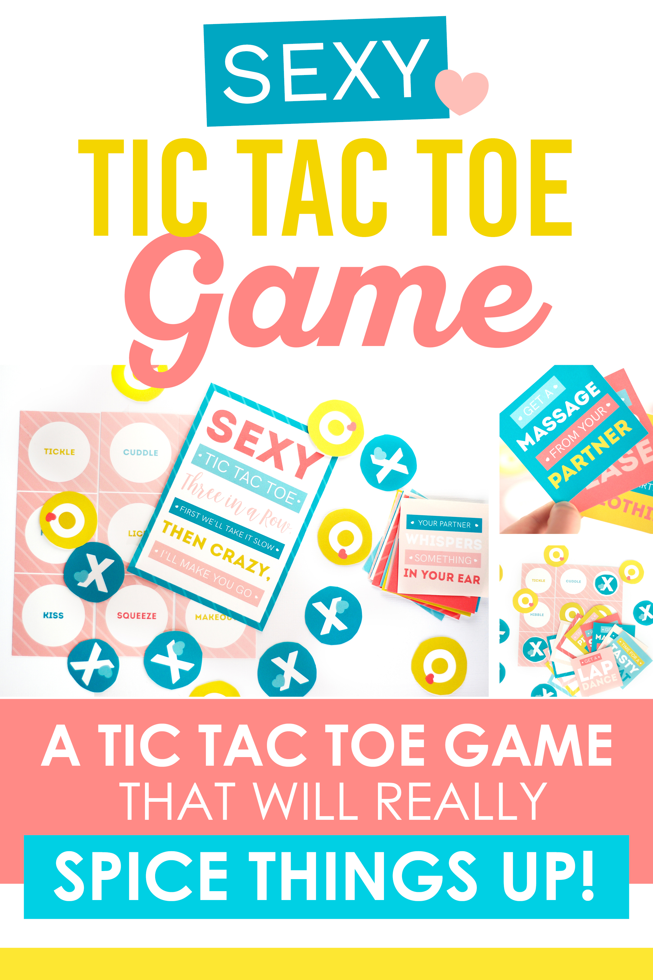 Win in the bedroom with this Sexy Tic Tac Toe Game! It will spice up your marriage TONIGHT! #tictactoegame #tictactoeboard