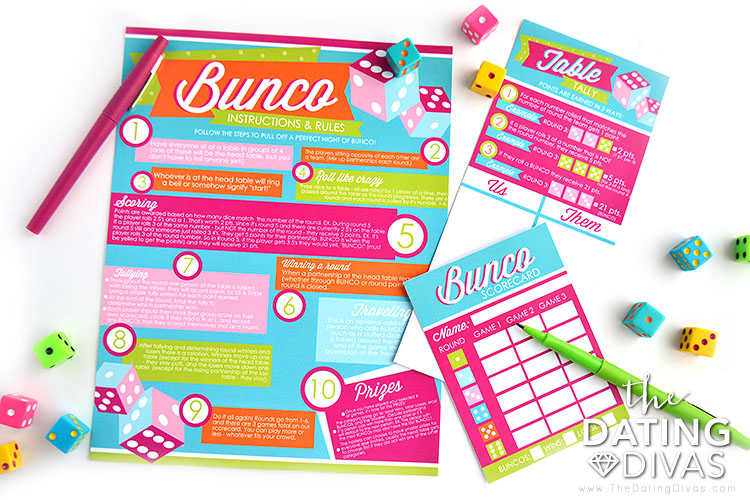 Instructions for how to play Bunco and host a Bunco game night | The Dating Divas