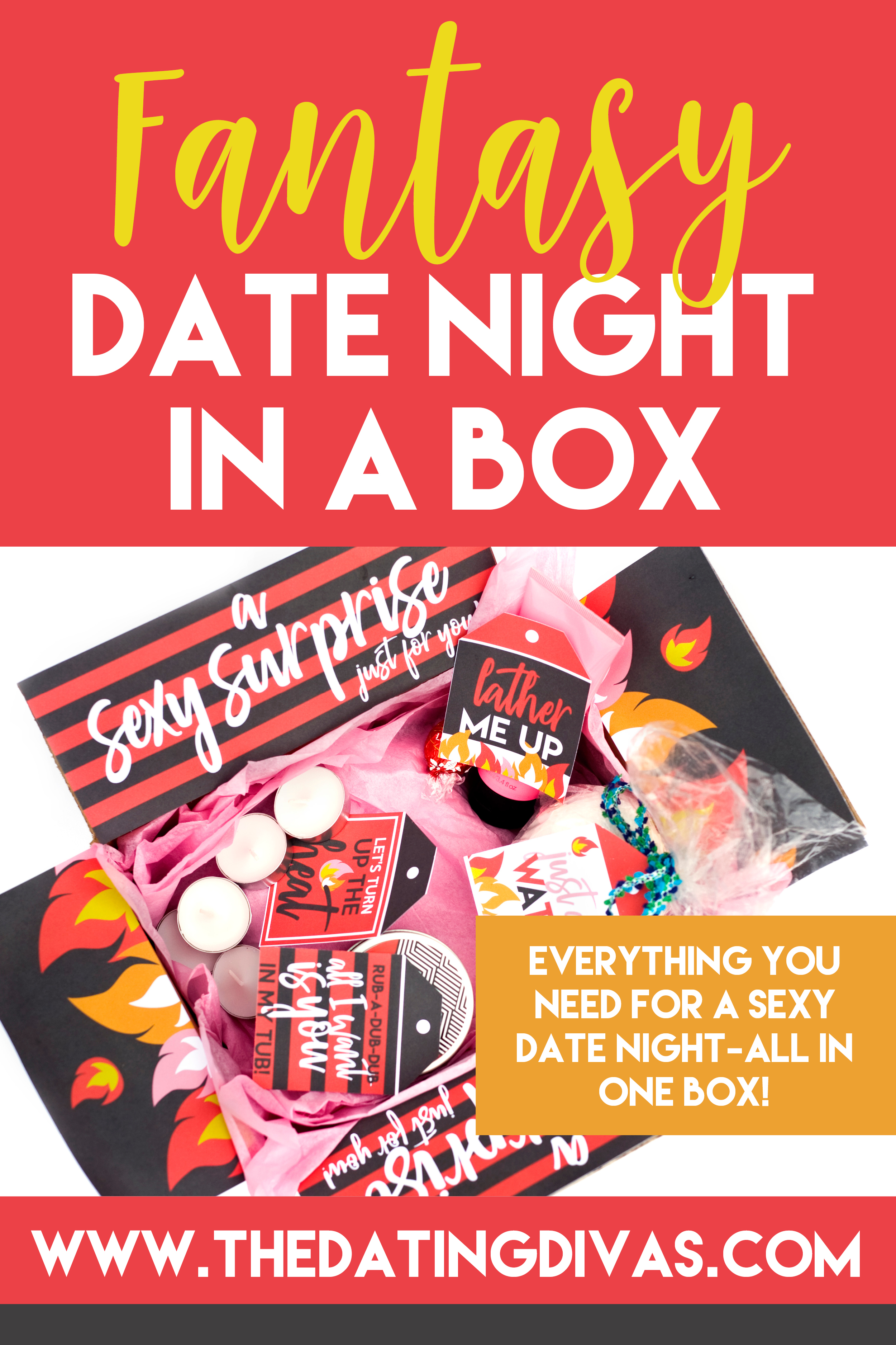 I'd love to make a sexy date night in a box a monthly tradition! Kind of like a DIY adult subscription box. #datenightin #datenightinabox #sexydatenightideas