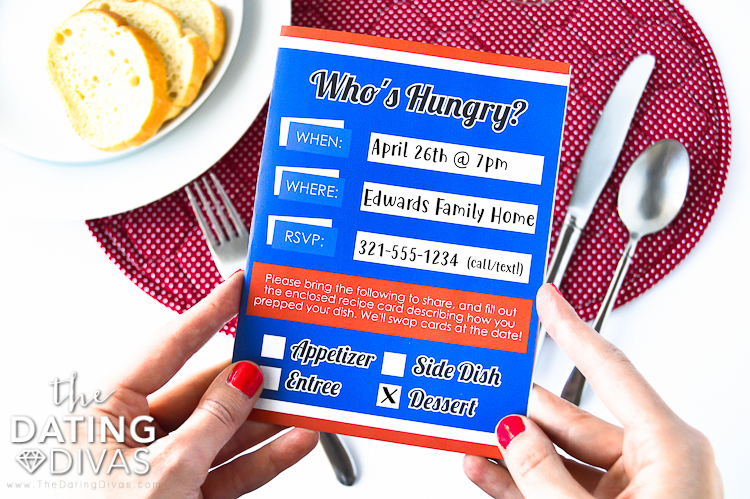 Gourmet Dinner Party Date Invite Info