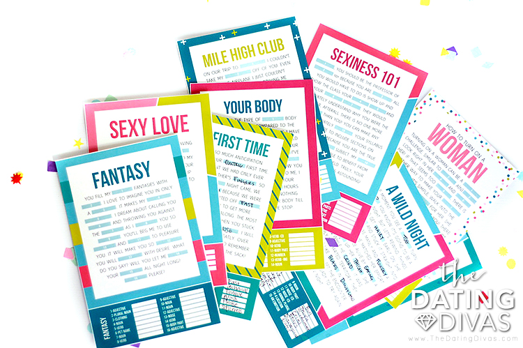 A set of nine sexy mad libs for adults. | The Dating Divas