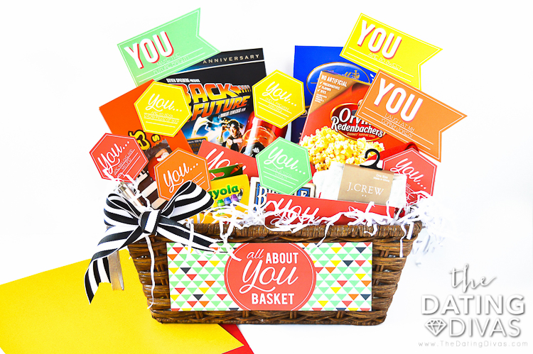 Gift an "All About You" basket on your 10th Wedding Anniversary | The Dating Divas