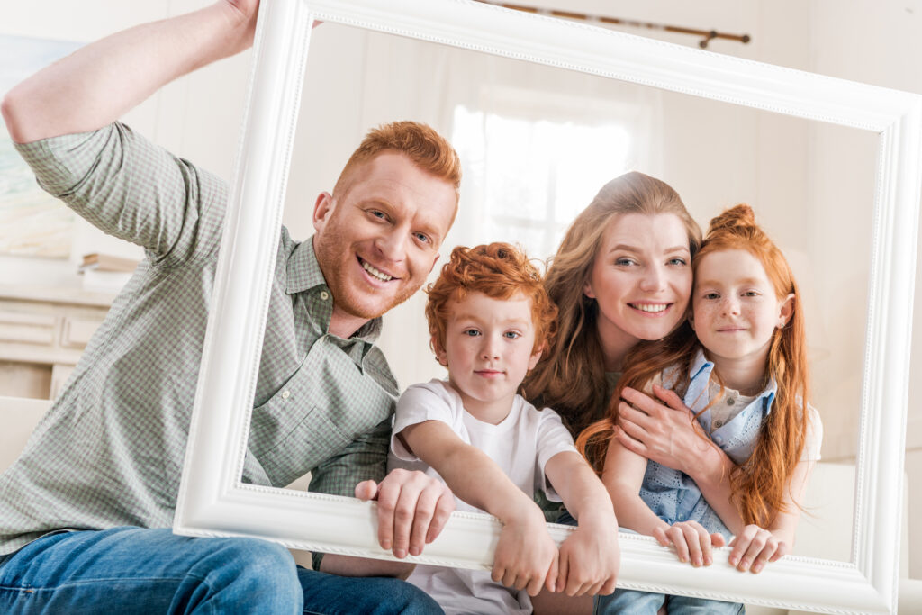 Family Photo in Frame